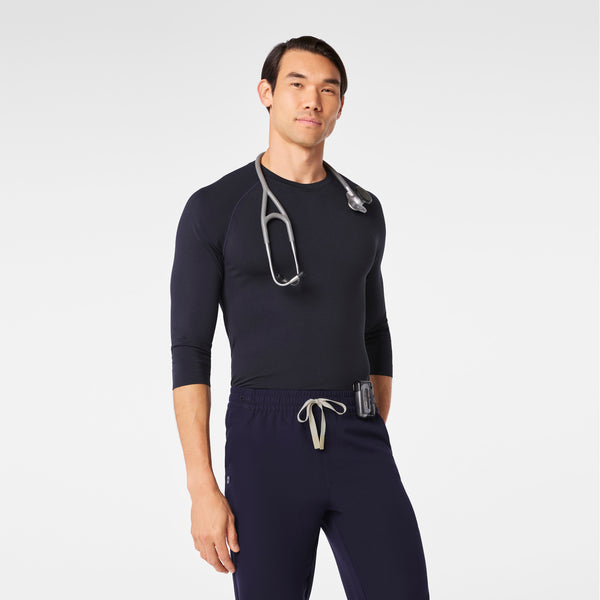 men's Navy Makato Seamless ¾ Sleeve - Underscrub