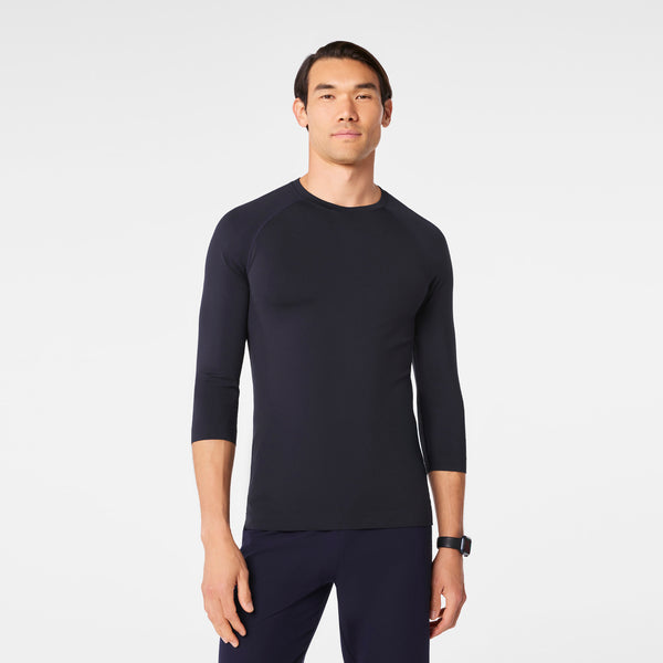 men's Navy Makato Seamless ¾ Sleeve - Underscrub