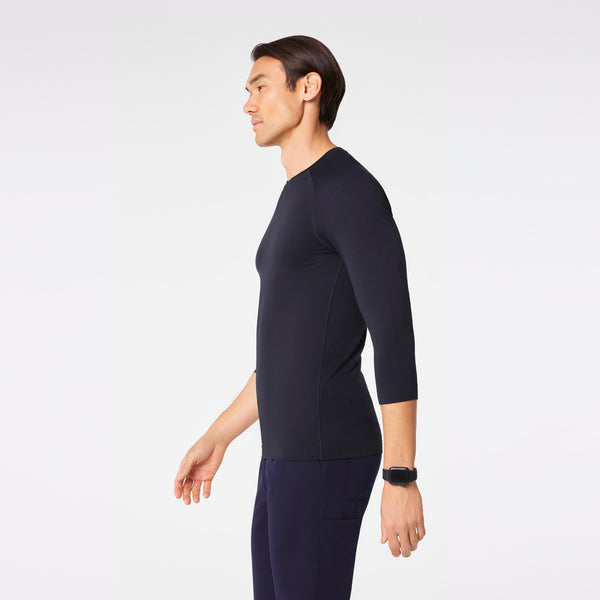men's Navy Makato Seamless ¾ Sleeve - Underscrub