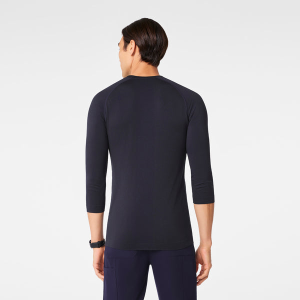 men's Navy Makato Seamless ¾ Sleeve - Underscrub