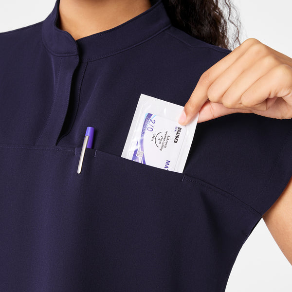 women's Navy Rafaela - Tunic Scrub Top™