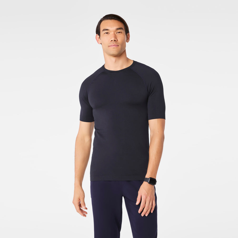men's Navy Makato Seamless - Shortsleeve Underscrub