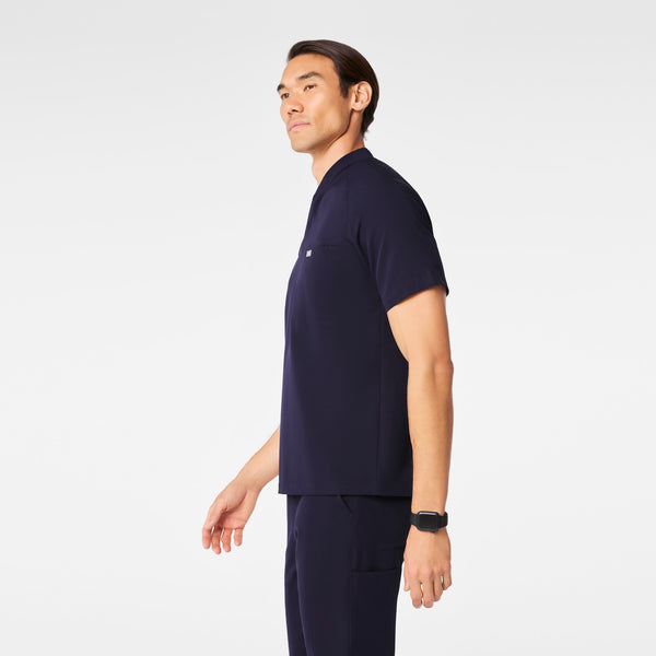 men's Navy Stratton Henley - Shortsleeve Scrub Top