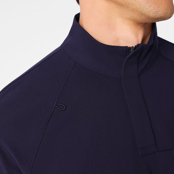 Men's Navy Timmons - Mock-Neck Scrub Top