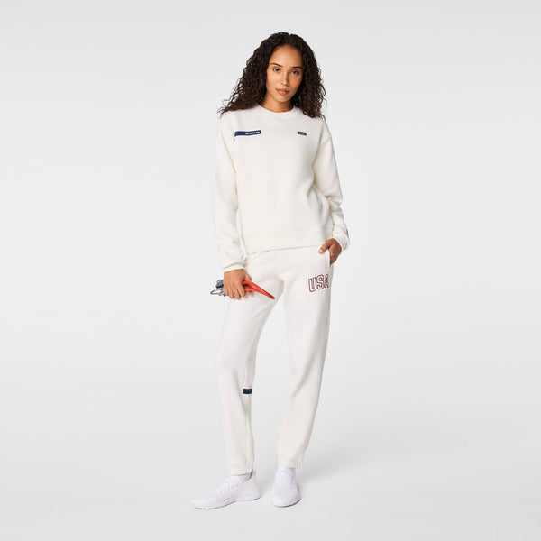 women's Off White FIGS x Team USA Off-Shift - Crewneck Sweatshirt™