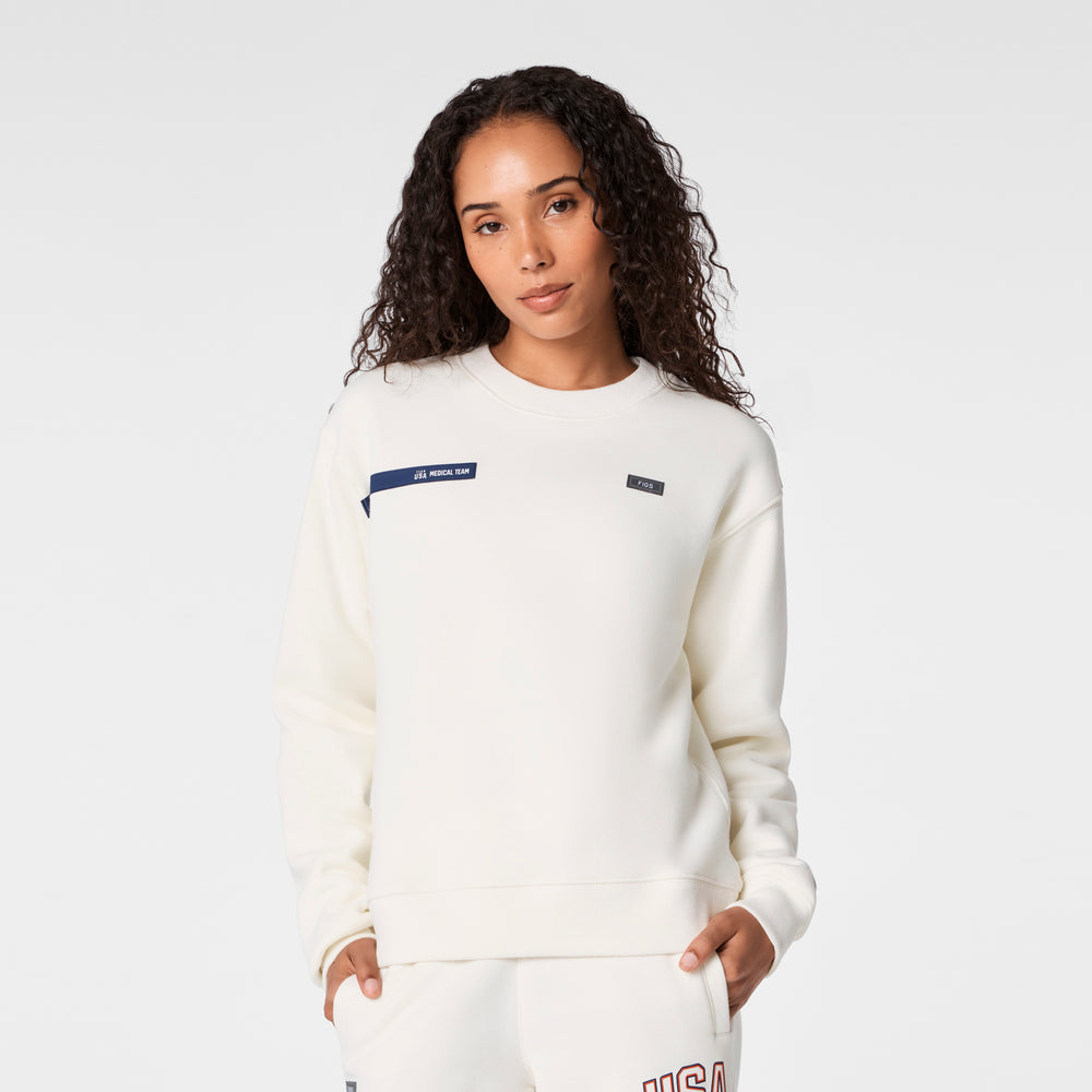 women's Off White FIGS x Team USA Off-Shift - Crewneck Sweatshirt™