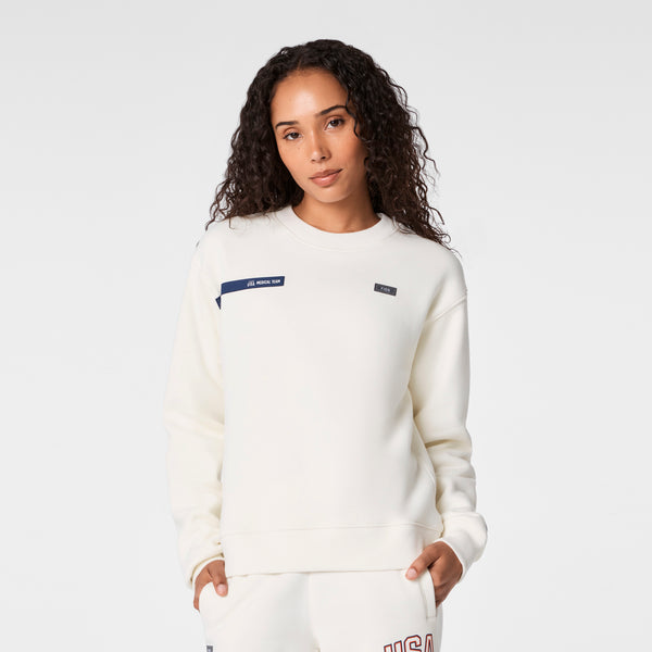 women's Off White FIGS x Team USA Off-Shift - Crewneck Sweatshirt™
