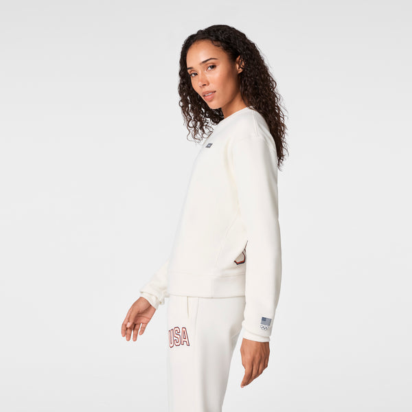 women's Off White FIGS x Team USA Off-Shift - Crewneck Sweatshirt™