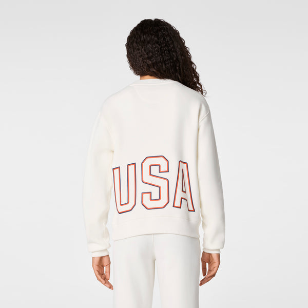 women's Off White FIGS x Team USA Off-Shift - Crewneck Sweatshirt™