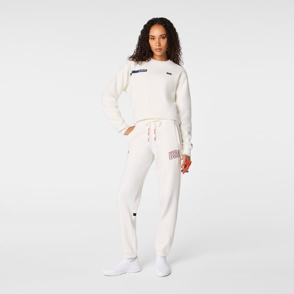 women's Off White FIGS x Team USA Off-Shift - Relaxed Jogger Sweatpants™