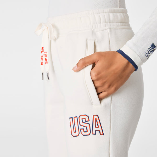 women's Off White FIGS x Team USA Off-Shift - Relaxed Jogger Sweatpants™