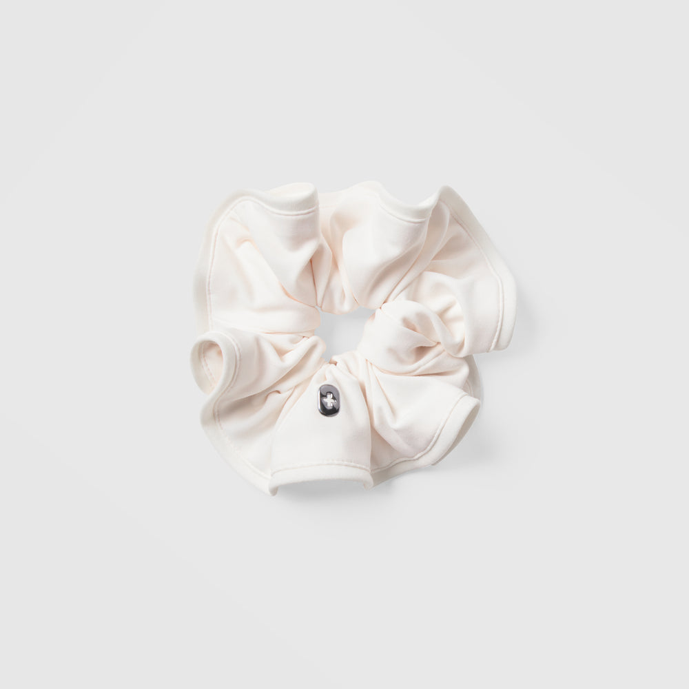 Off White Shimmer Scrunchie