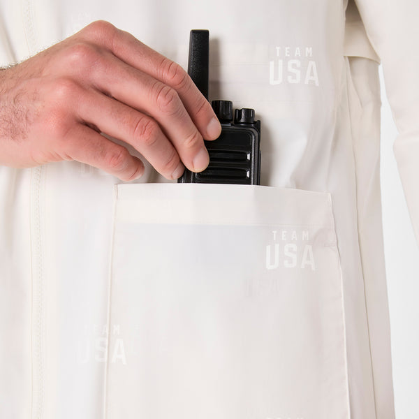 Men's Off White FIGS x Team USA On-Shift Stadium Jacket™