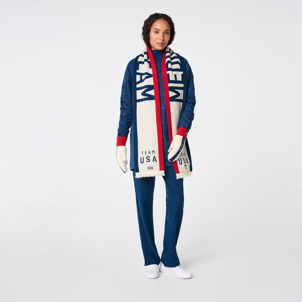 unisex Off White FIGS x Team USA Knitted Scarf