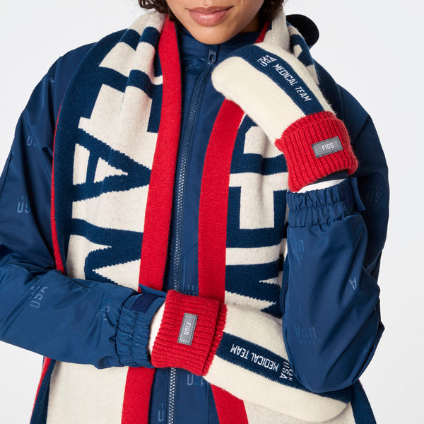unisex Off White FIGS x Team USA Knitted Scarf