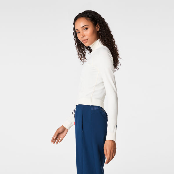 women's Off White FIGS x Team USA Mock Neck - Longsleeve Underscrub