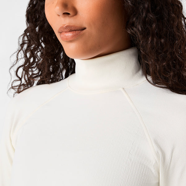 women's Off White FIGS x Team USA Mock Neck - Longsleeve Underscrub