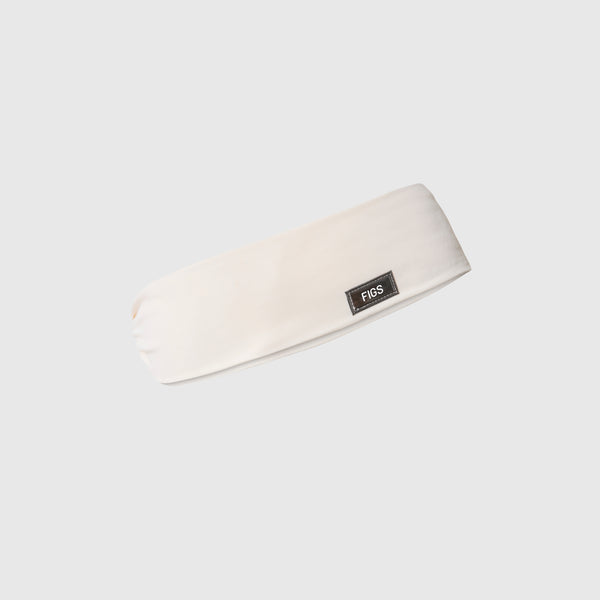 Off White Shimmer Cinched Headband