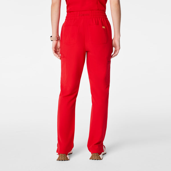 women's Lunar New Year Pop Red Dowa High-Rise Straight-Leg - Scrub Pant