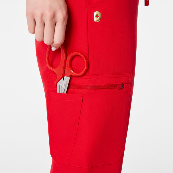 women's Lunar New Year Pop Red Dowa High-Rise Straight-Leg - Scrub Pant