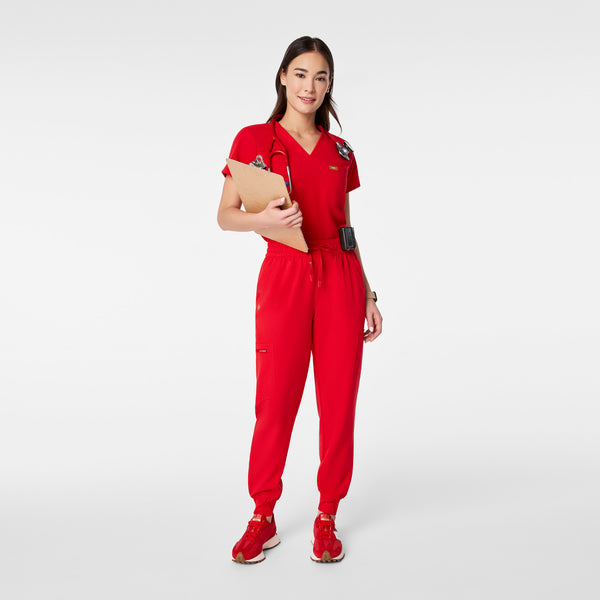 women's Lunar New Year Pop Red High Waisted Uman Relaxed - Tall Jogger Scrub Pant