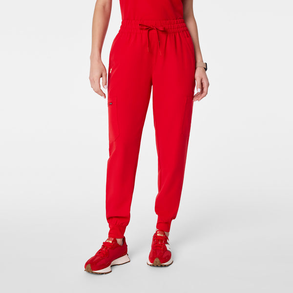 women's Lunar New Year Pop Red High Waisted Uman Relaxed - Tall Jogger Scrub Pant