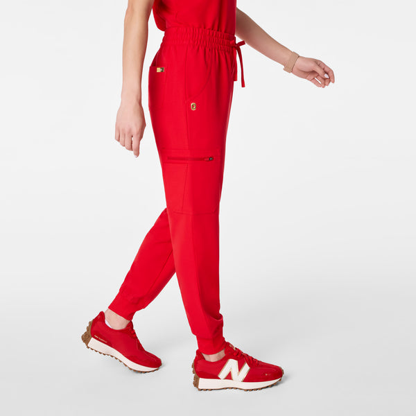 women's Lunar New Year Pop Red High Waisted Uman Relaxed - Tall Jogger Scrub Pant