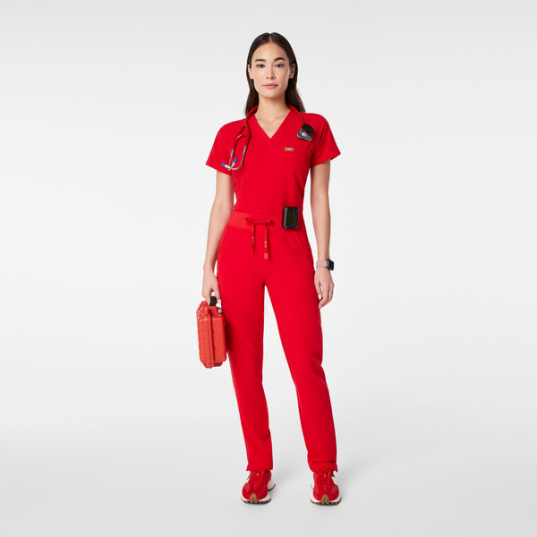 women's Lunar New Year Pop Red High Waisted Yola - Skinny Scrub Pant™
