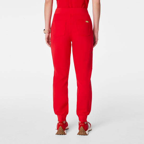 women's Lunar New Year Pop Red High Waisted Zamora - Petite Jogger Scrub Pant™