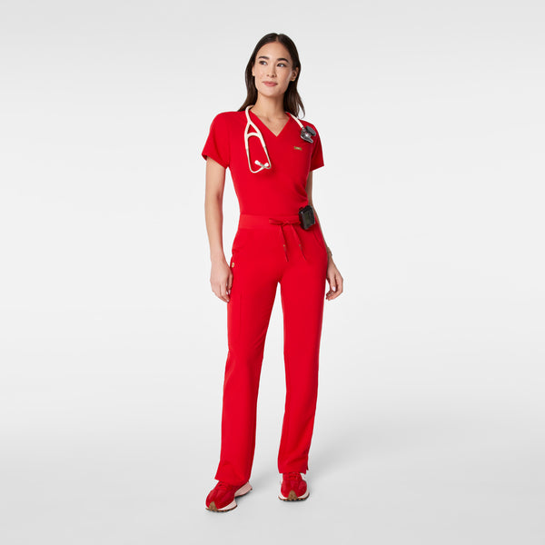 women's Lunar New Year Pop Red Kade - Petite Cargo Scrub Pant™