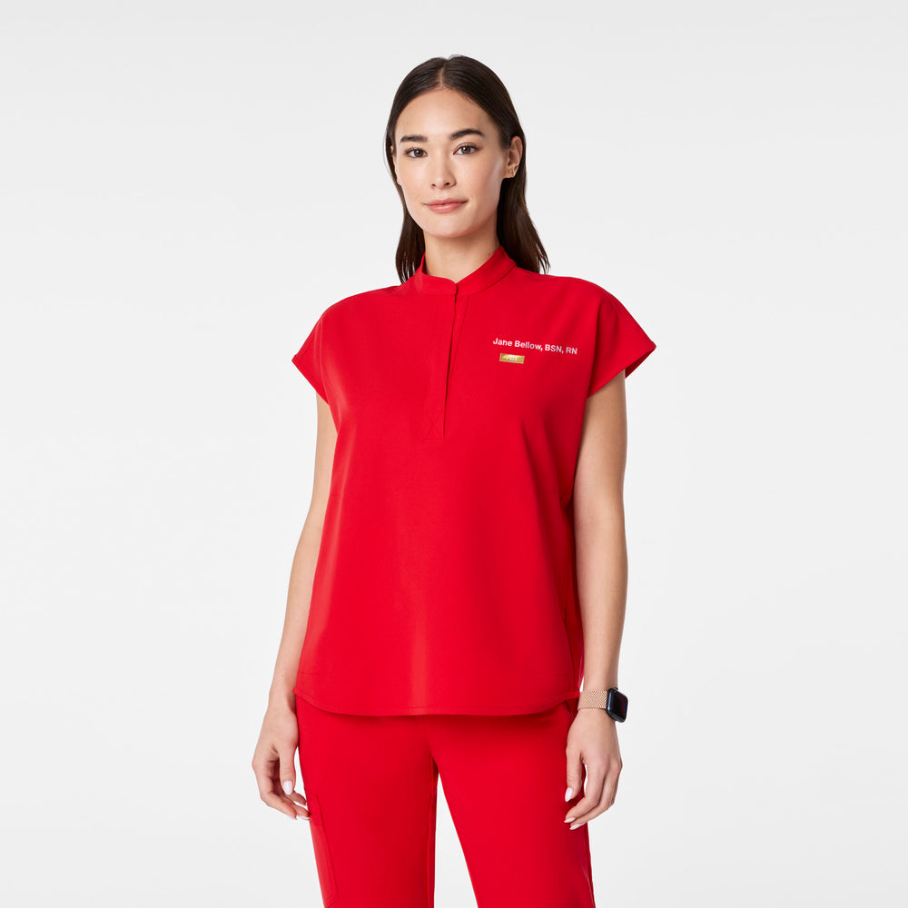 women's Lunar New Year Pop Red Rafaela - Oversized Scrub Top™