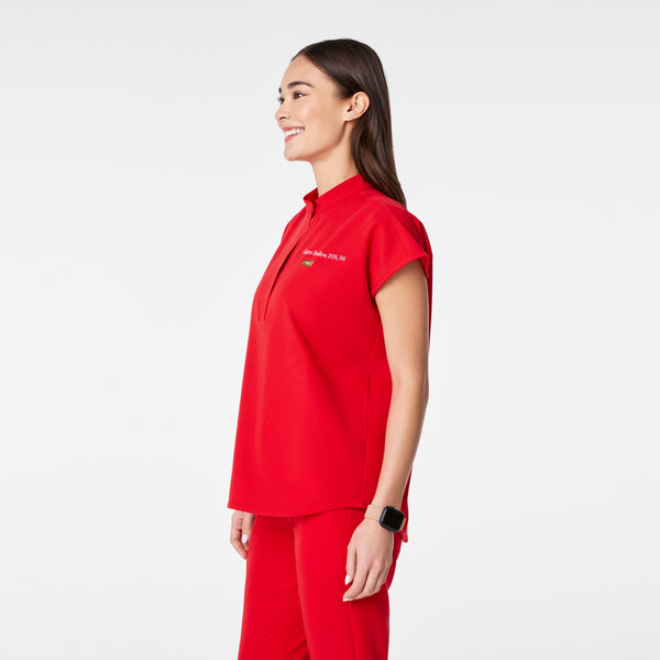 women's Lunar New Year Pop Red Rafaela - Oversized Scrub Top™