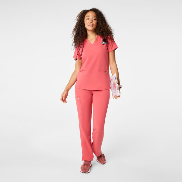 women's Pulmonary Pink Casma - Three-Pocket Scrub Top™