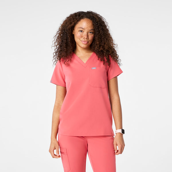 women's Pulmonary Pink Catarina - One-Pocket Scrub Top™