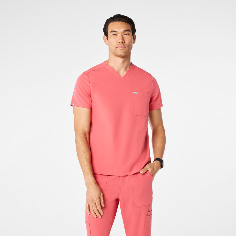 men's Pulmonary Pink Chisec - Three-Pocket Scrub Top™