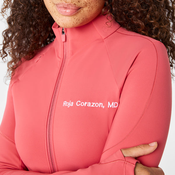 women's Pulmonary Pink On-Shift ContourKnit Scrub Jacket™