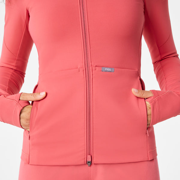 women's Pulmonary Pink On-Shift ContourKnit Scrub Jacket™