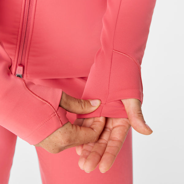 women's Pulmonary Pink On-Shift ContourKnit Scrub Jacket™