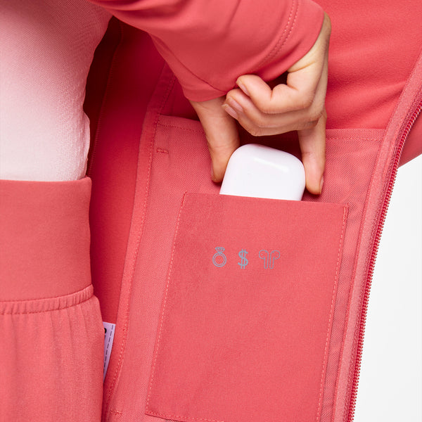 women's Pulmonary Pink On-Shift ContourKnit Scrub Jacket™
