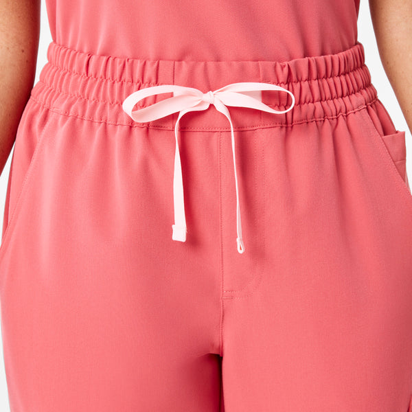 women's Pulmonary Pink High Waisted Dowa - Petite Scrub Pants