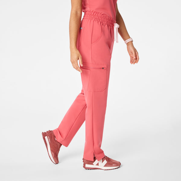 women's Pulmonary Pink High Waisted Dowa - Tall Scrub Pants