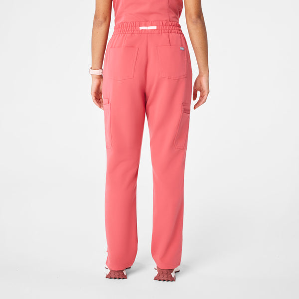 women's Pulmonary Pink High Waisted Dowa - Petite Scrub Pants