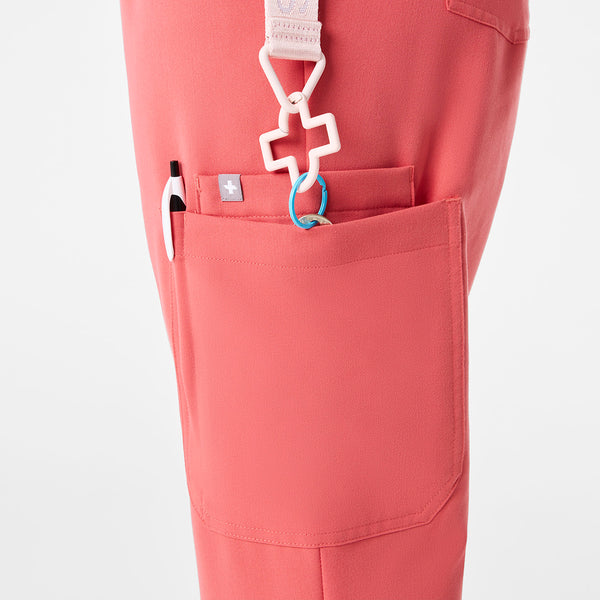 women's Pulmonary Pink High Waisted Dowa - Tall Scrub Pants