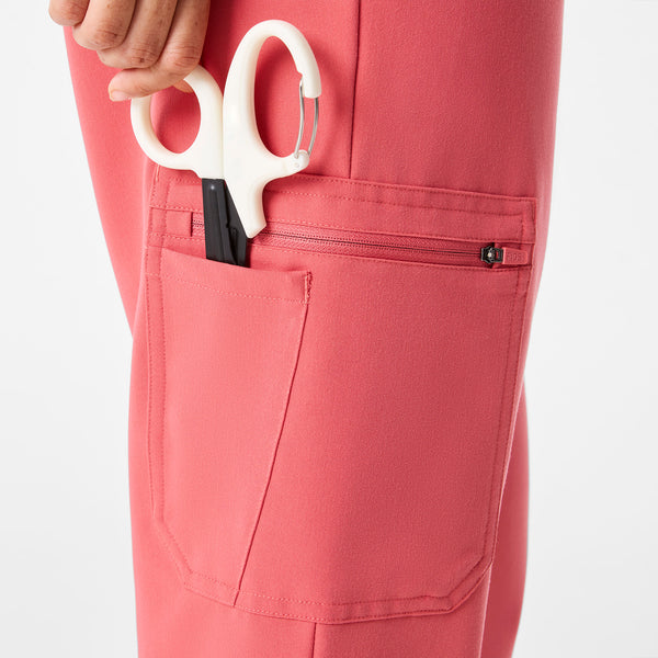 women's Pulmonary Pink High Waisted Dowa - Petite Scrub Pants