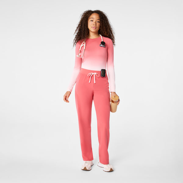 women's Pulmonary Pink High Waisted Livingston - Petite Basic Scrub Pant™