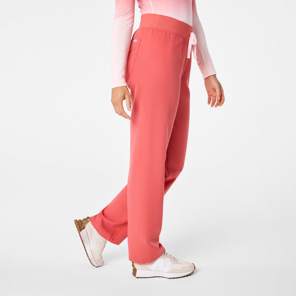 women's Pulmonary Pink High Waisted Livingston - Tall Basic Scrub Pant™