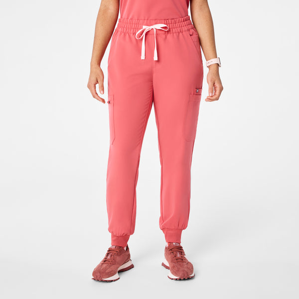 women's Pulmonary Pink High Waisted Uman Relaxed - Tall Jogger Scrub Pant