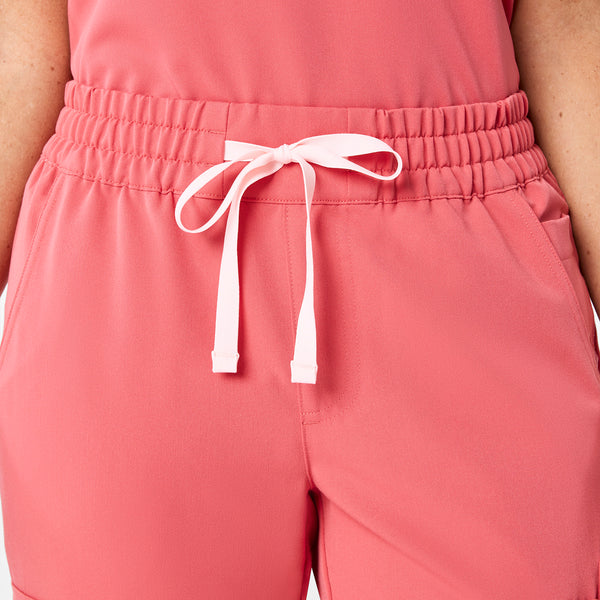women's Pulmonary Pink High Waisted Uman Relaxed - Petite Jogger Scrub Pant