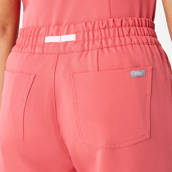 women's Pulmonary Pink High Waisted Uman Relaxed - Petite Jogger Scrub Pant