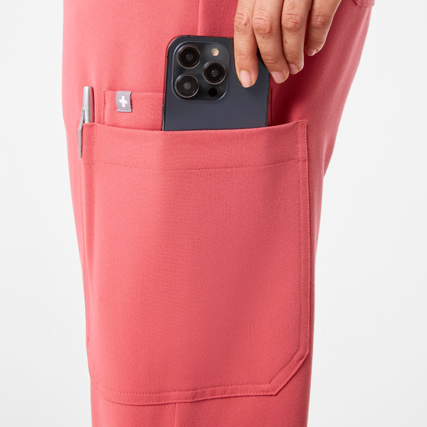 women's Pulmonary Pink High Waisted Uman Relaxed - Tall Jogger Scrub Pant